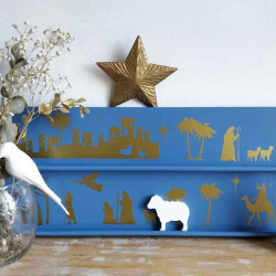 Calendrier de l'Avent chrétien en bois