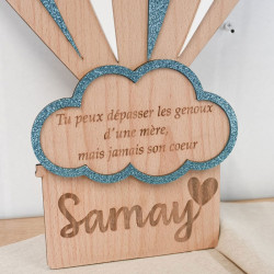 Décoration Montgolfière avec message pour chambre de bébé