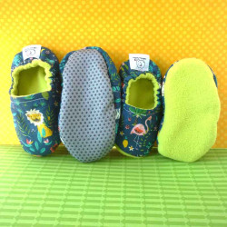 Chaussons bébé enfant jungle semelles antidérapantes