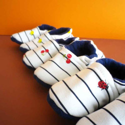 Chaussons bébé enfant marins antidérapants