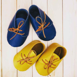 Chaussons à lacets bébé artisanal