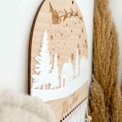 Calendrier de l'Avent personnalisé bois