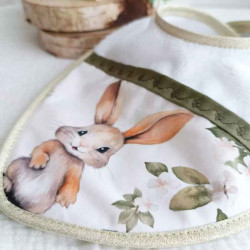 Bavoir lapin pour bébé garçon
