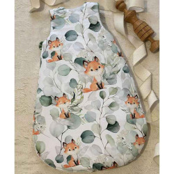 Gigoteuse chaude molletonnée double gaze et coton renards