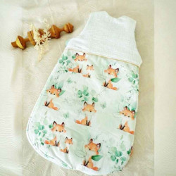 Gigoteuse bébé mi-saison personnalisée double gaze et coton imprimé