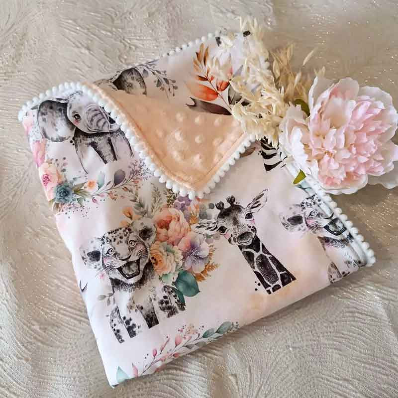 Couverture bébé personnalisée prénom fille style bohème