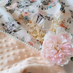 Couverture bébé nomade tissu savane faite main