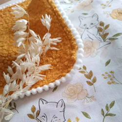 Couverture bébé personnalisable motifs renards