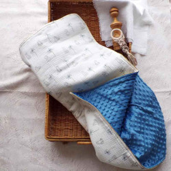 plaid bébé hiver double gaze et minky