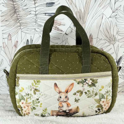 Sac à langer en double gaze de coton, couleur & imprimé au choix