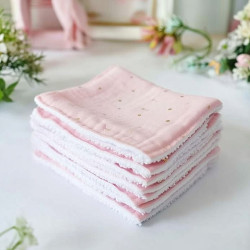 Lingettes lavables oeko tex rose uni