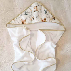 Sortie de bain bébé éponge de bambou oeko tex 75x75 cm