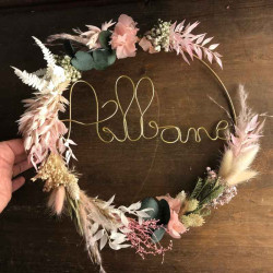 couronne florale personnalisée chambre bébé