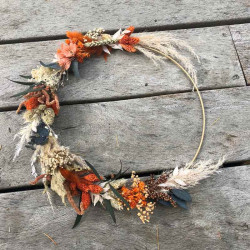 couronne fleurie pour baptême ou mariage