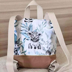 Sac à dos garçon crèche maternelle animaux de la savane