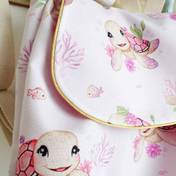 Sac à dos fille maternelle tissu tortue