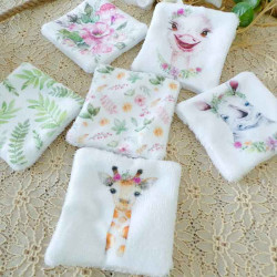 Lingettes lavables Bambou oeko-tex Animaux de la Savane