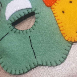 Masque de déguisement Tricératops en tissu