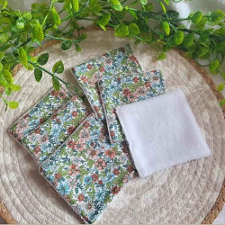 Lot de 6 lingettes lavables en tissu Liberty