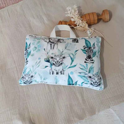 Coussin de sieste enfant tissu savane