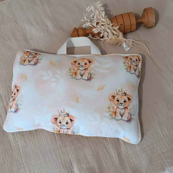 Coussin de sieste enfant tissu lion