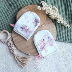 Gants d'apprentissage toilette enfant en bambou