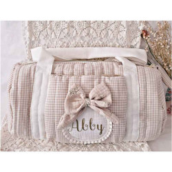 Sac bowling fille vichy personnalisé