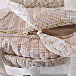 Sac bowling fille carreaux blancs beiges