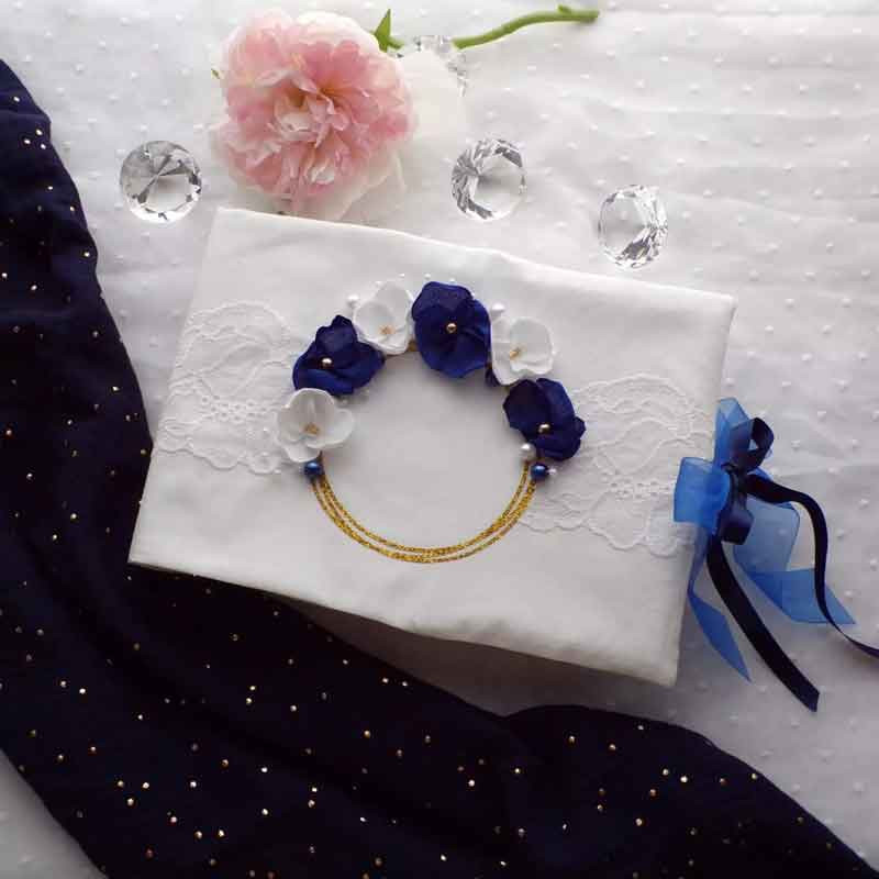 Livre d'or baptême personnalisé - Dentelle et doré