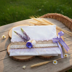 Livre d'or baptême déco champêtre