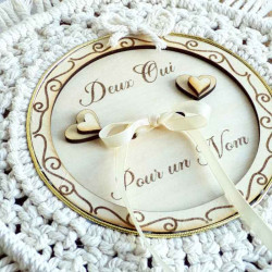 porte alliances mariage bohème