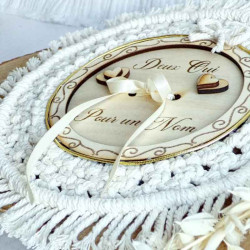 Support bijoux personnalisé gravé baptême communion