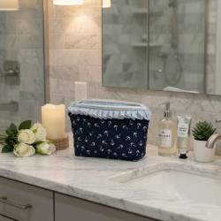 Trousse de toilette femme tissu marin faite main