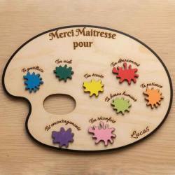 Cadeau fin d'année scolaire original Cadre palette de peinture