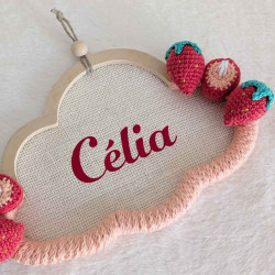 Décoration de porte pour chambre d'enfant fille Nuage