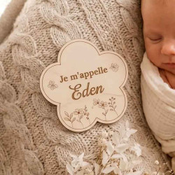 cartes étapes mensuelles bébé 1 mois à 1 an en bois