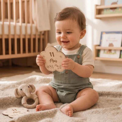 Cartes étapes bébé personnalisées 12 mois et prénom