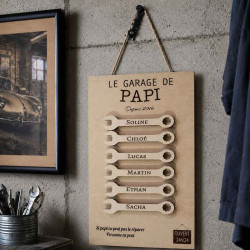 Plaque de garage ou atelier personnalisée en bois