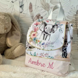 Sac à dos fille tissu Savane personnalisé