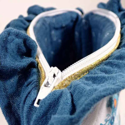 Trousse de Toilette à volants faite main en France