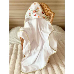 Sortie de bain bébé éponge de bambou oeko tex 75x75 cm