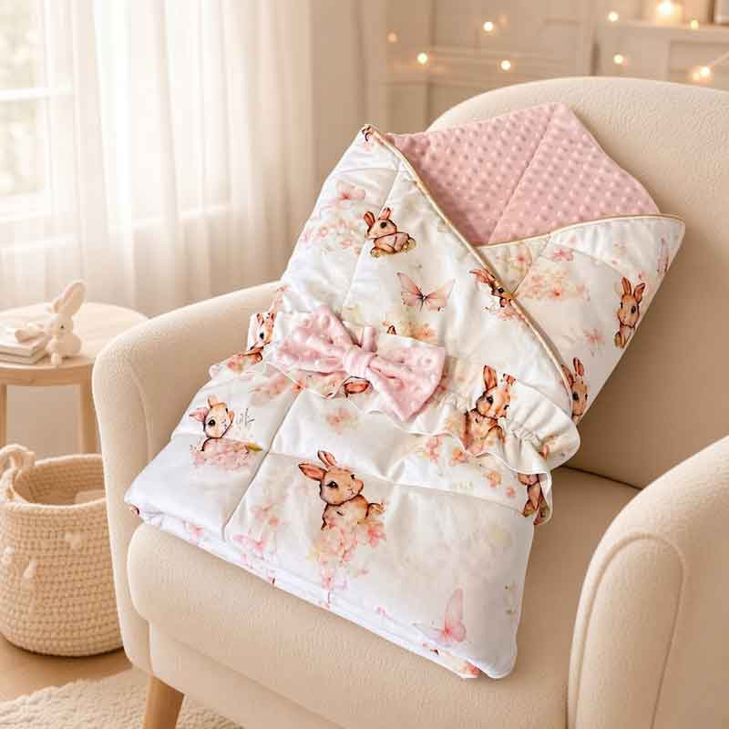 Grande couverture chaude bébé fille rose