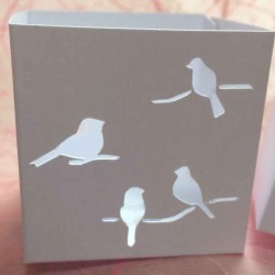 Boîte à dragées personnalisée dessin oiseaux