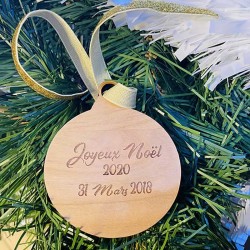 Décoration de Noël personnalisée Ours en bois