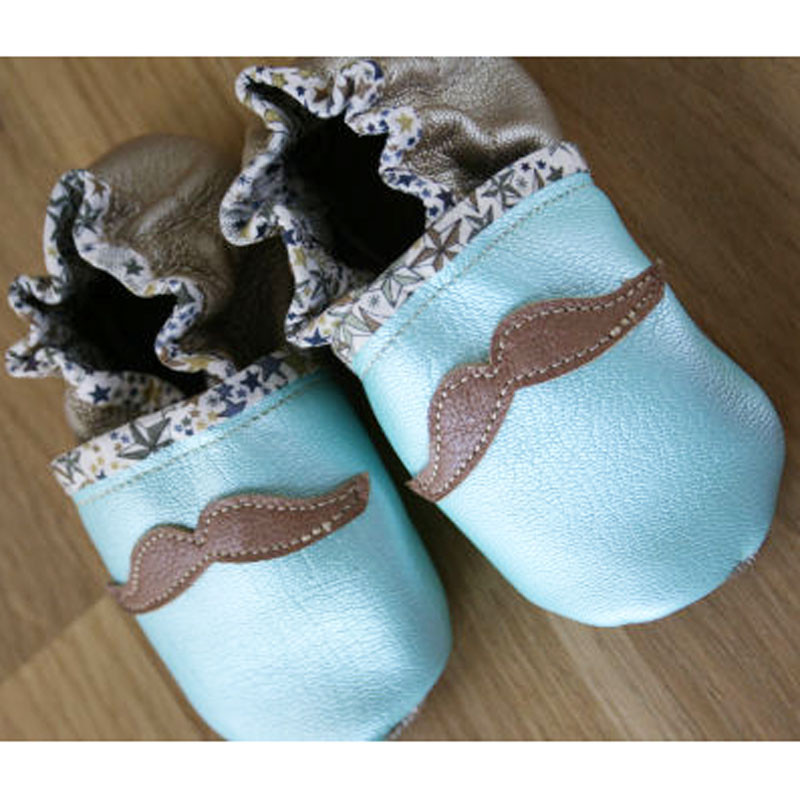 Chaussons Bébé En Cuir Souple - Semelle Antidérapante - Taille 12-18 Mois - Design Voiture